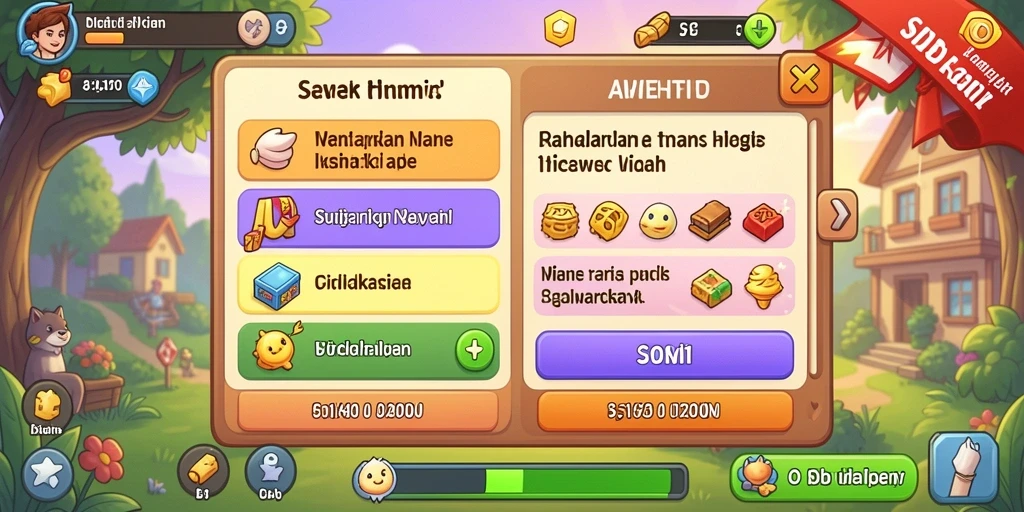 Tampilan menarik dari mesin slot tema petualangan.